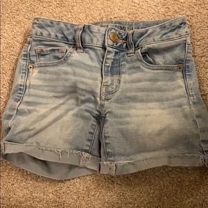 american eagle midi shorts